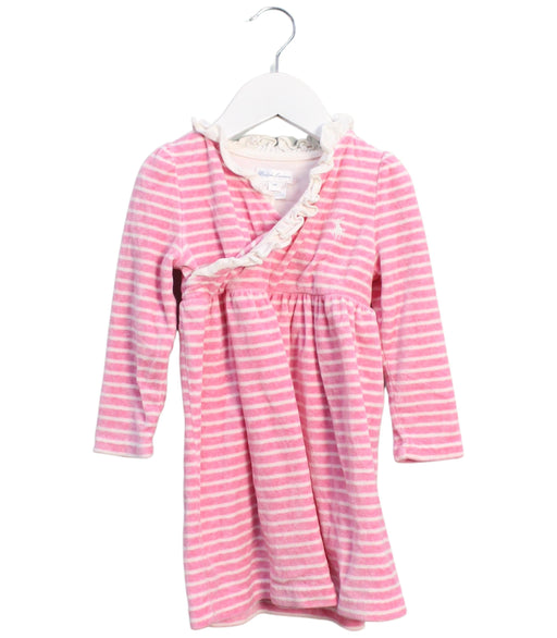 A Pink Long Sleeve Dresses from Ralph Lauren in size 12-18M for girl. (Front View)