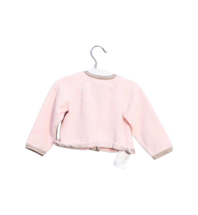A Pink Cardigans from Mayoral in size 6-12M for girl. (Back View)