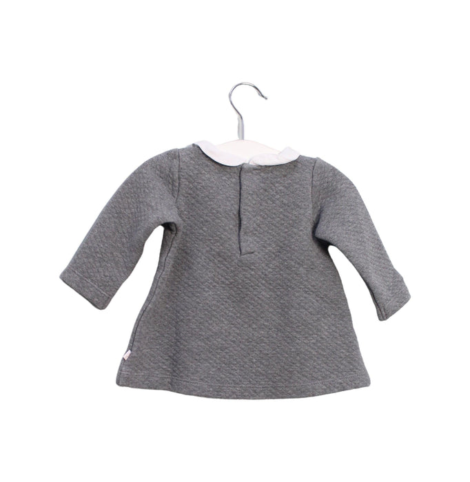 A Grey Long Sleeve Tops from Jacadi in size 3-6M for girl. (Back View)