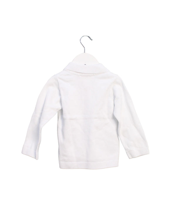 A White Cardigans from Jacadi in size 18-24M for boy. (Back View)