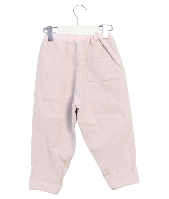 A Pink Casual Pants from Les Enfantines in size 2T for girl. (Back View)