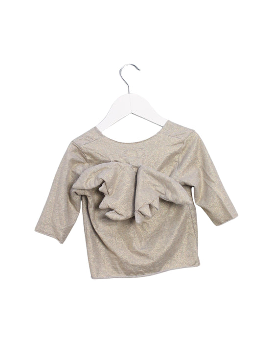 A Gold Cardigans from Siseo Olive in size 4T for girl. (Back View)