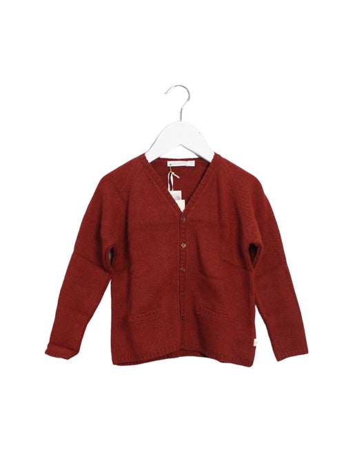 A Brown Cardigans from Les Enfantines in size 4T for girl. (Front View)