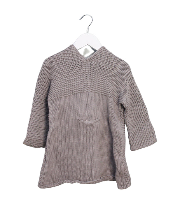 A Grey Sweater Dresses from Bonpoint in size 12-18M for girl. (Front View)