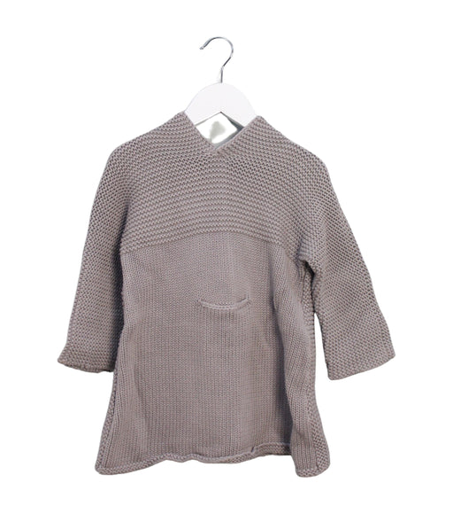 A Grey Sweater Dresses from Bonpoint in size 12-18M for girl. (Front View)