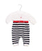 A White Long Sleeve Jumpsuits from Armani in size 0-3M for girl. (Front View)
