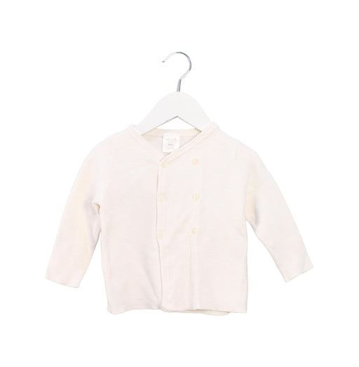A White Cardigans from Seed in size 6-12M for girl. (Front View)