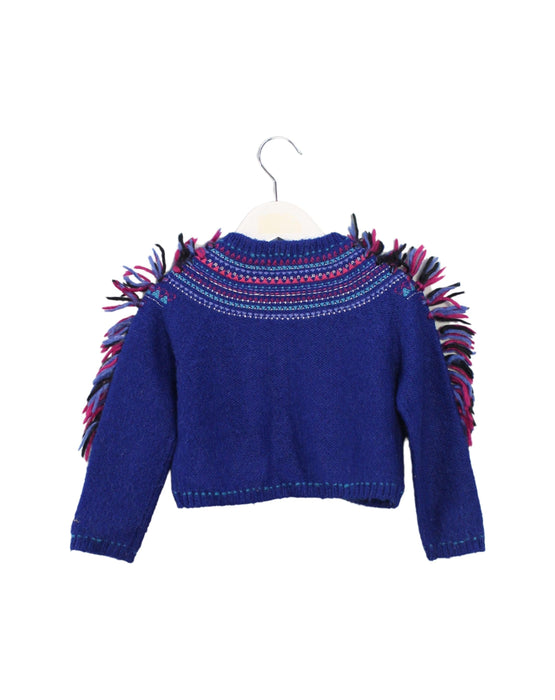 A Blue Cardigans from Catimini in size 3T for girl. (Back View)