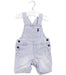 A Blue Overall Shorts from IKKS in size 6-12M for boy. (Front View)