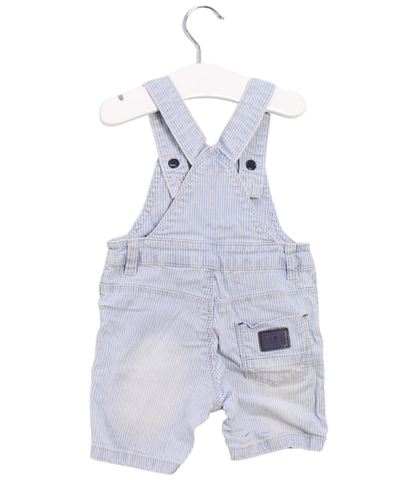 A Blue Overall Shorts from IKKS in size 6-12M for boy. (Back View)