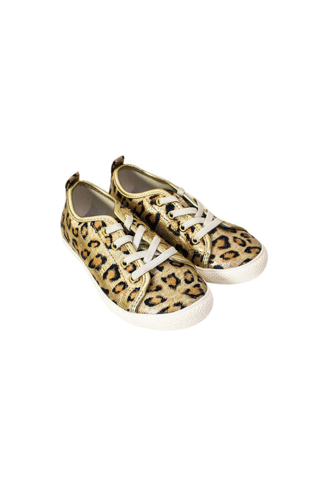 A Gold Sneakers from Seed in size 4T for girl. (Front View)