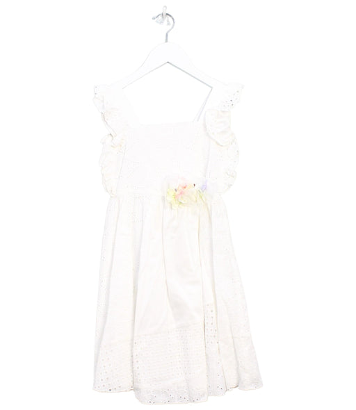 A White Sleeveless Dresses from Nicholas & Bears in size 6T for girl. (Front View)