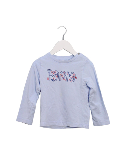 A Blue Long Sleeve Tops from Jacadi in size 3T for boy. (Front View)
