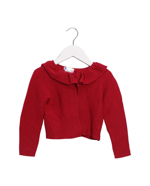 A Red Cardigans from Jacadi in size 3T for girl. (Front View)