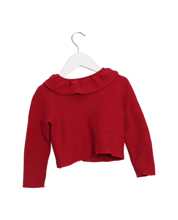 A Red Cardigans from Jacadi in size 3T for girl. (Back View)