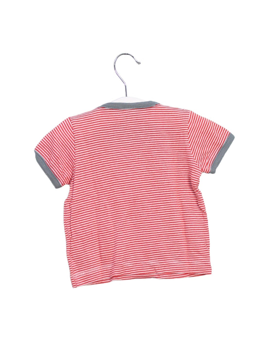 A Red Short Sleeve T Shirts from Petit Bateau in size 3-6M for boy. (Back View)