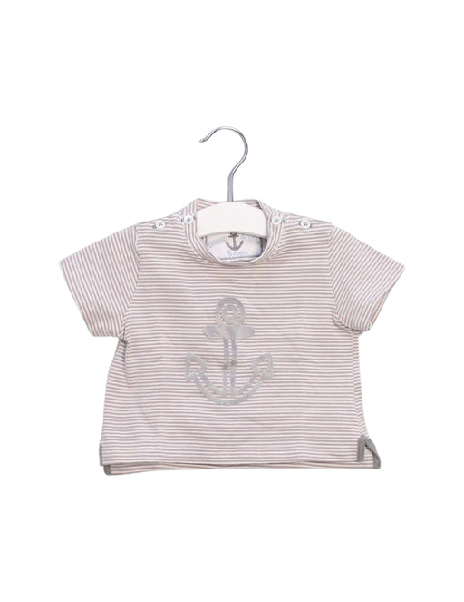 A Grey Short Sleeve T Shirts from Chateau de Sable in size 3-6M for boy. (Front View)