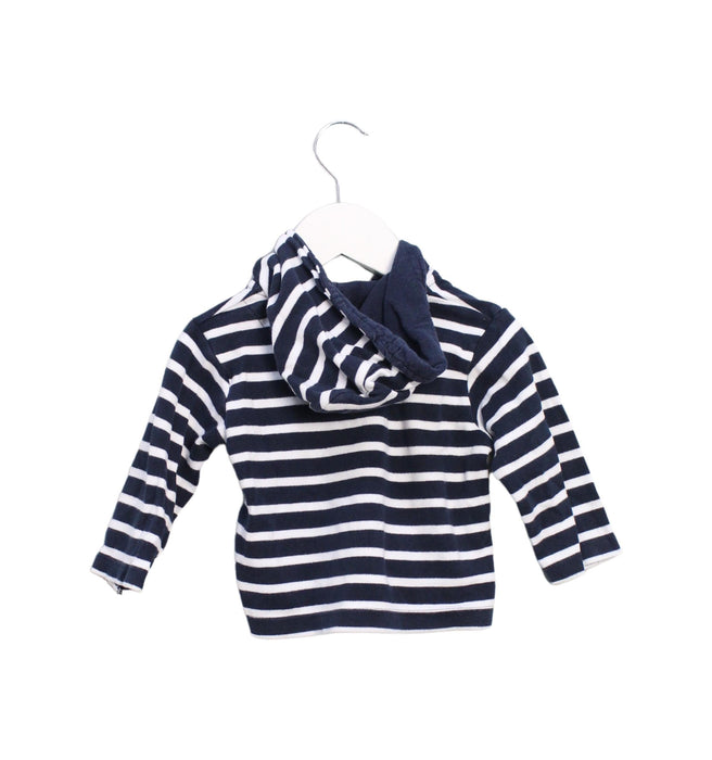 A Navy Zippered Sweatshirts from Weekend à la mer in size 6-12M for boy. (Back View)