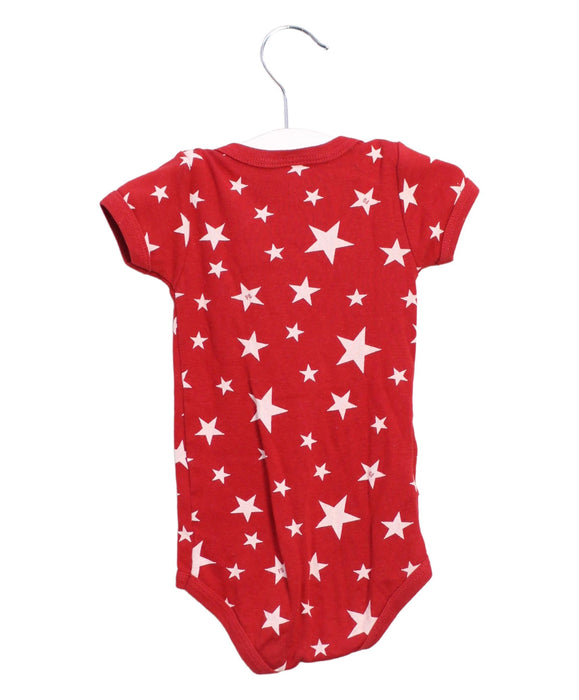 A Red Short Sleeve Bodysuits from Petit Bateau in size 3-6M for girl. (Back View)