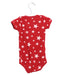A Red Short Sleeve Bodysuits from Petit Bateau in size 3-6M for girl. (Back View)