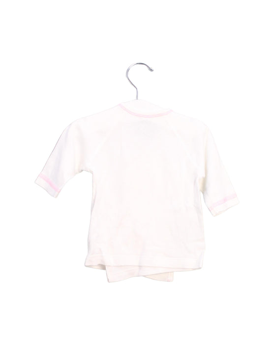 A White Long Sleeve Tops from Mides in size 0-3M for girl. (Back View)