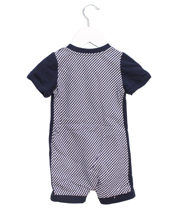 A Navy Short Sleeve Rompers from Nicholas & Bears in size 3-6M for girl. (Back View)