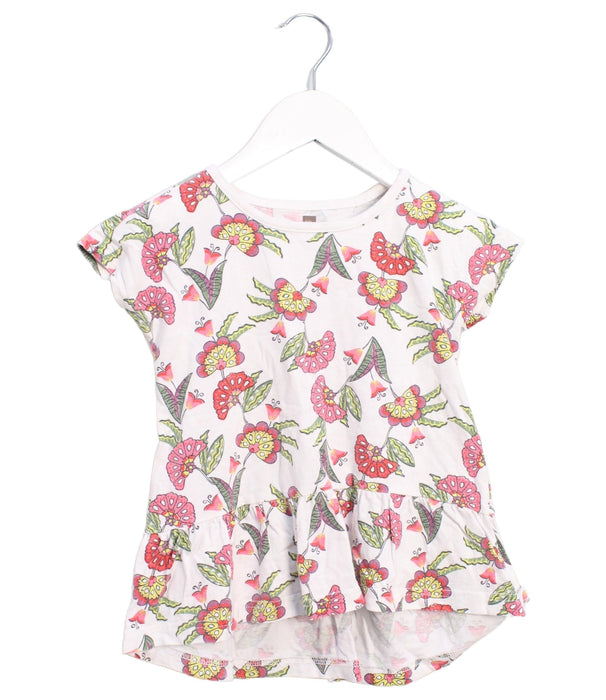 A White Short Sleeve Tops from Tea in size 3T for girl. (Front View)