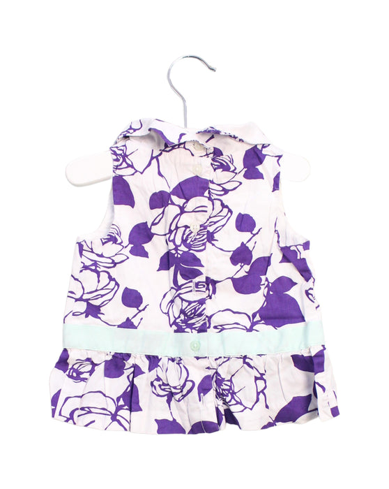 A Purple Sleeveless Tops from Janie & Jack in size 12-18M for girl. (Back View)