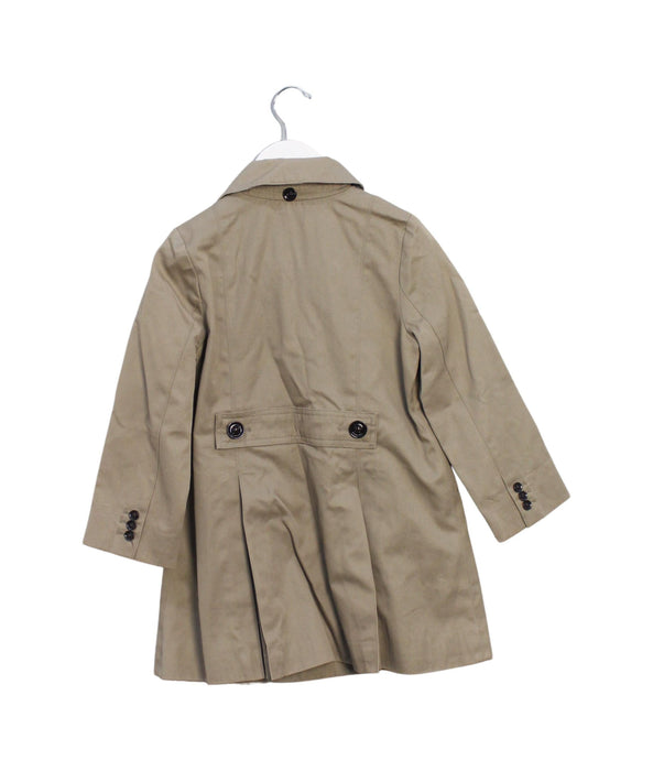 A Brown Coats from Burberry in size 4T for girl. (Back View)