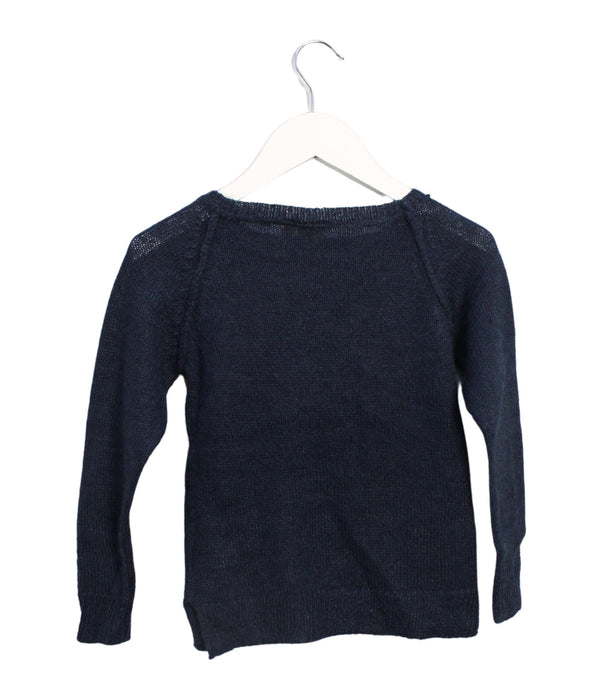 A Navy Knit Sweaters from Bonton in size 6T for girl. (Back View)