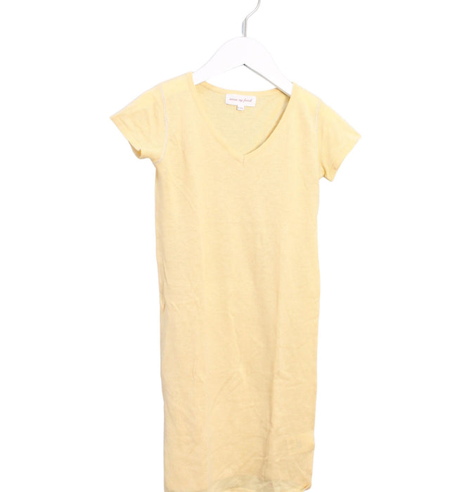 A Orange Short Sleeve Dresses from Excuse My French in size 6T for girl. (Front View)