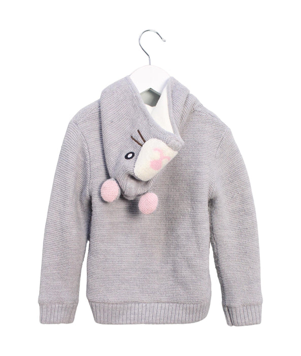 A Grey Lightweight Jackets from Chickeeduck in size 2T for girl. (Back View)