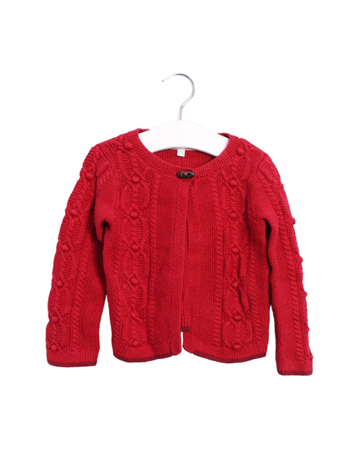 A Red Cardigans from Jacadi in size 18-24M for girl. (Front View)