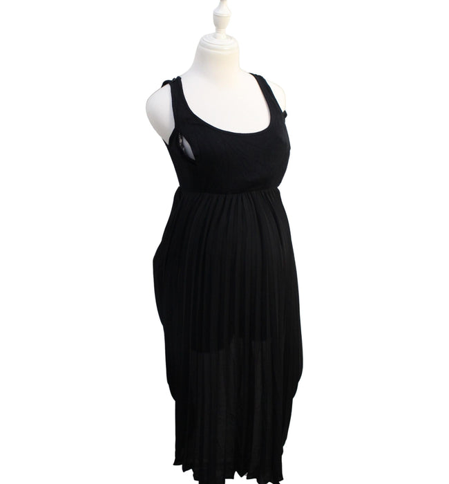 A Black Short Sleeve Tops from Seraphine in size XS for maternity. (Front View)