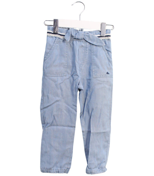 A Blue Casual Pants from IKKS in size 2T for girl. (Front View)