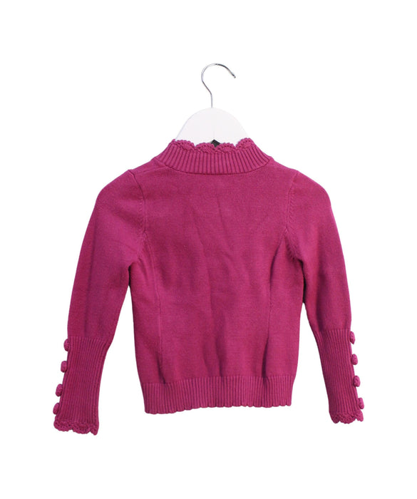 A Purple Cardigans from Shanghai Tang in size 2T for girl. (Back View)
