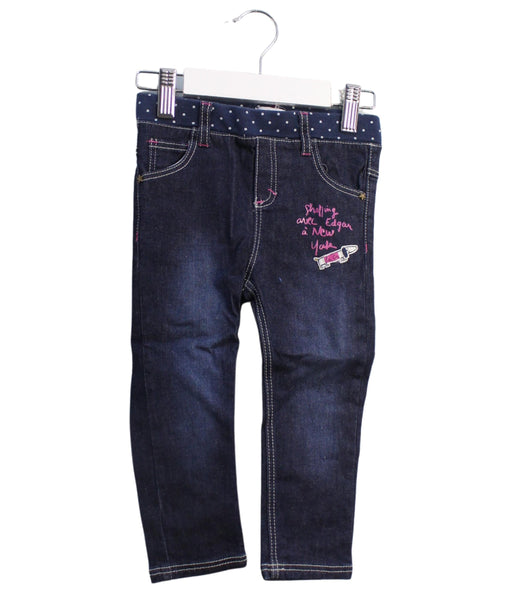 A Blue Jeggings from La Compagnie des Petits in size 18-24M for girl. (Front View)