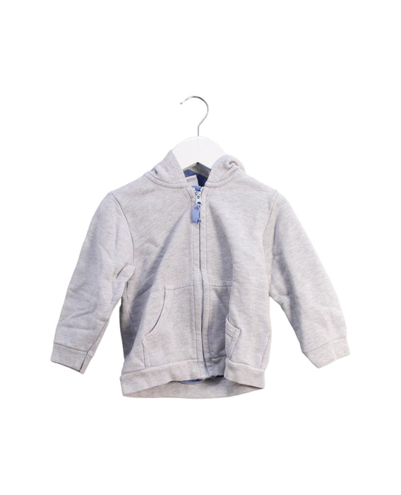 A Grey Lightweight Jackets from Petit Bateau in size 18-24M for boy. (Front View)