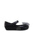 A Black Flats from Mini Melissa in size 6T for girl. (Back View)