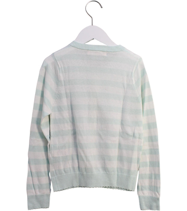 A Green Cardigans from Pom Ponette in size 8Y for girl. (Back View)