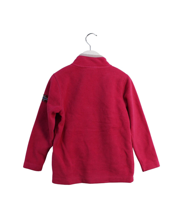 A Pink Zippered Sweatshirts from Napapijri in size 4T for girl. (Back View)