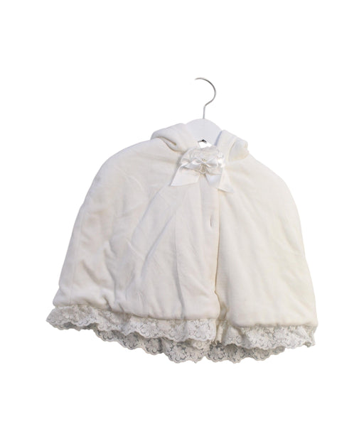 A White Capes & Ponchos from Chickeeduck in size 2T for girl. (Front View)
