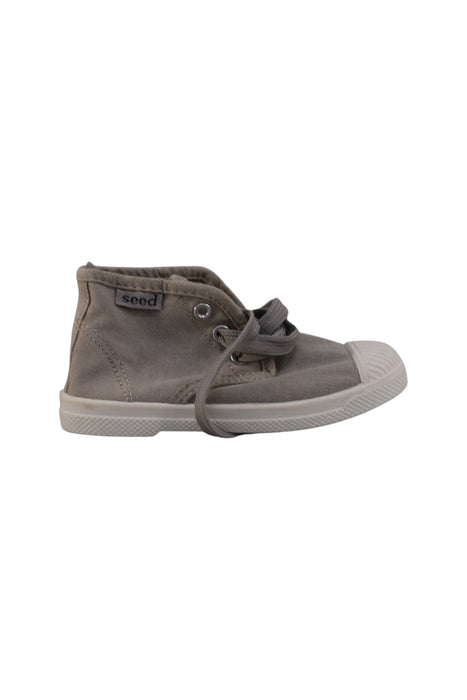 A Grey Sneakers from Seed in size 3T for girl. (Back View)
