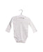 A White Long Sleeve Bodysuits from Petit Bateau in size 3-6M for girl. (Front View)