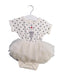A Ivory Short Sleeve Bodysuits from Rock Your Baby in size 3-6M for girl. (Front View)