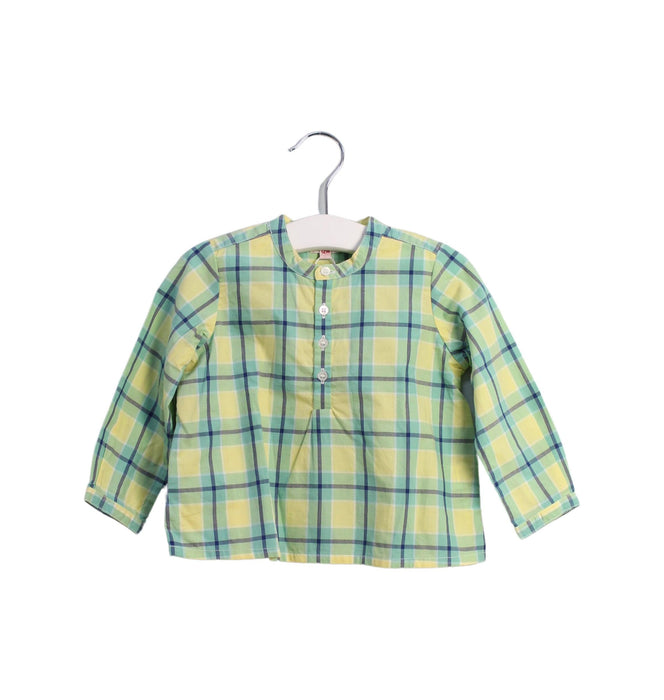 A Yellow Long Sleeve Tops from Bonpoint in size 6-12M for boy. (Front View)