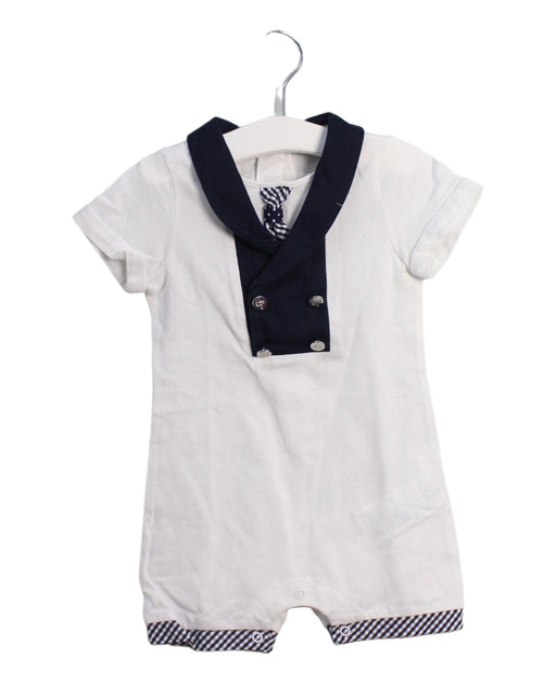 A White Short Sleeve Rompers from Nicholas & Bears in size 6-12M for boy. (Front View)
