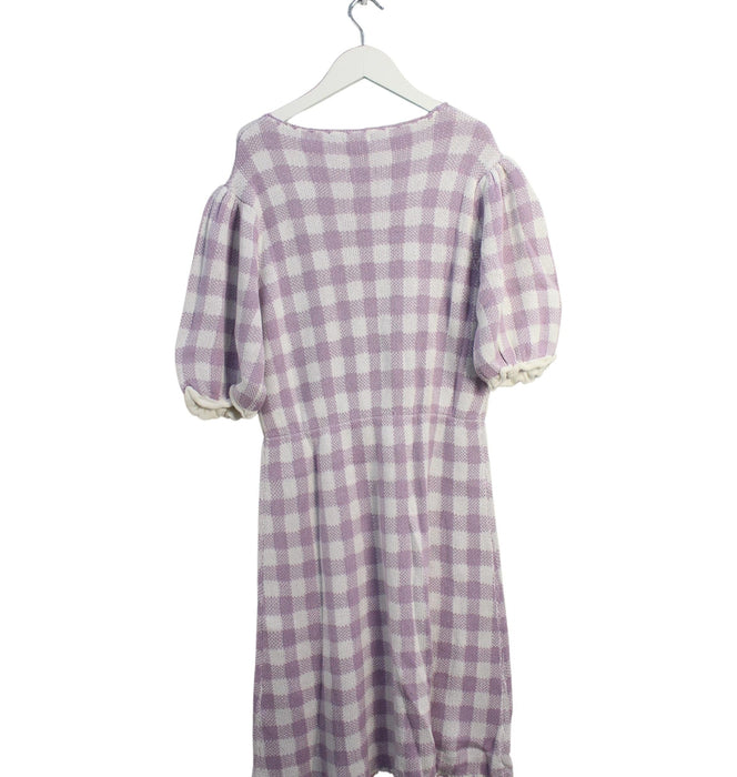 A Purple Short Sleeve Dresses from Fish & Kids in size 10Y for girl. (Back View)