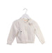 A White Cardigans from Momonittu in size 2T for girl. (Front View)