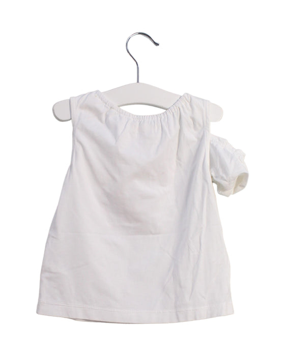 A White Sleeveless Tops from Momonittu in size 12-18M for girl. (Back View)